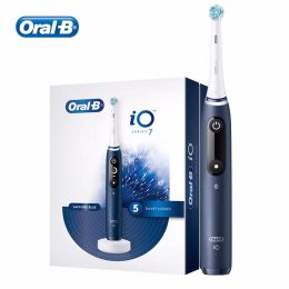 Heads OralB iO7 Electric Toothbrush with 5 Cleaning Modes Revolutionary Magnetic Technology App Connected Handle with Travel Case