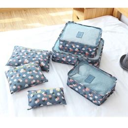 Bags Travel Bags 6pcs Set Storage Organiser Bags Portable Travel Suitcase Organiser Bags Clothes Shoes Makeup Bag Luggage Organiser