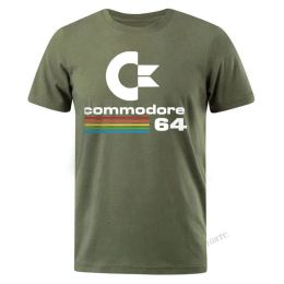 Shirts Men Tshirts Summer Commodore 64 Print Top T Shirt C64 Sid Amiga Retro Cool Design Tshirt Camisas Hombre Top Tee Mens Clothing