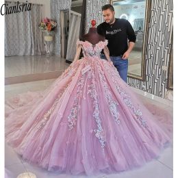 Real Image Off The Shoulder Ball Gown Quinceanera Dress Handmade Flowers Beading Appliques Sweet 16 Dress Vestidos De 15 Anos