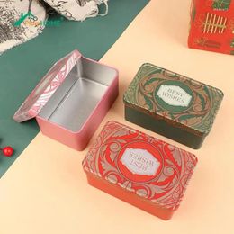 Gift Wrap Mini Metal Candy Storage Box With Lid Rectangular Container Portable Small Kit Cases Jewellery