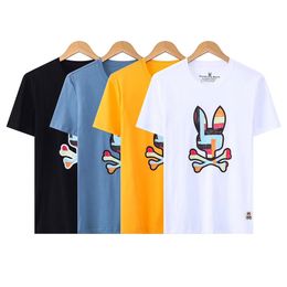 Men Designers Tshirt Mens T Shirts skull rabbit Crazy Psychological Rabbit bunny hemd Round Neck Short Sleevedshirts camisetas para hombre High quality pure cotton