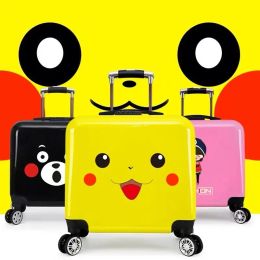 Carry-Ons New boy cartoon trolley case kids suitcase rolling luggage girl lovely trolley box children school luggage bag with wheels