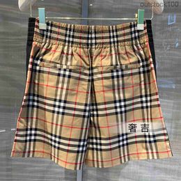 Original Buurberlyes Brand Shorts Chequered Patchwork Minimalist Elastic Waist Thin Shorts for Women Senior Brand Casual Summer Designer Shorts