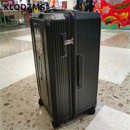 Luggage KLQDZMS 20"22"24"26"28"30"32"34"36"40 Inch Suitcase Large Capacity Trolley Case Ladies Boarding Box with Wheels Rolling Luggage