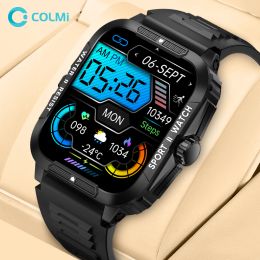 Control COLMI P76 1.96" Outdoor Military Smartwatch Men Bluetooth Call Smart Watch 3ATM IP68 Waterproof Sports Fitness Watches