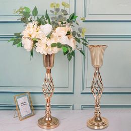 Vases Flower Vase Stand Wedding Centerpieces Decor Tabletops Twist Candleholder Stands For Party Dinner Centerpiece