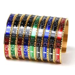 Italian Fashion Men Bracelets Stainless Steel Cuff Bracelet Speedometer Official Bracelet Bangles Woman Gold Plated Jewery Gift9737197