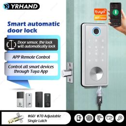 Control Tuya Smart Door Lock Deadbolt Ttlock Tuya App Wifi Keyless Fingerprint Keypad Digital Bluetooth Lock Electronic Door for Home