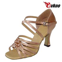 Dance Shoes Evkoodance Latin Woman 2024 4 Different Colours Heel Customised Evkoo-168