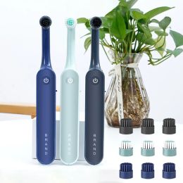 Heads Rotary Electric Toothbrush for Adult Rechargeable Inductive Charge Smart Rotation Toothbrush with 4 Brush heads Whitening Teeth