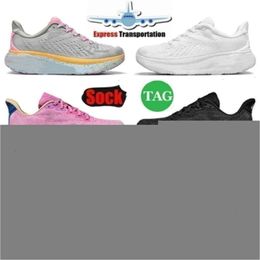 New running shoes triple black white blue fog orange mint pink purple yellow pear lilac marble Clifton 9 Bondi 8 mens designer womens trainers Eur 36-45