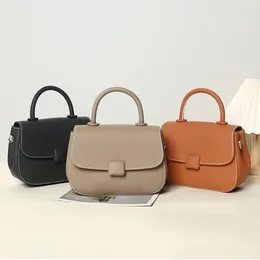 Waist Bags Fashion Envelope Genuine Leather Top-handle Bag For Women Simple Shoulder Handbag Female Small Crossbody