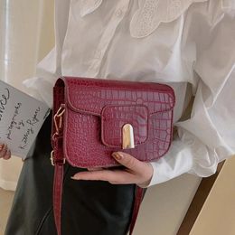 Drawstring OCARDIAN Women Leather Handbags Fashion Ladies Retro Bags Crocodile Pattern Large Capacity Luxury Shoulder Bag Messenger