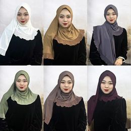 Ethnic Clothing High Quality Women Muslim Instant Hijab Headscarf Wrap Ready To Wear Turban Amira Cap Arab Shawls Malaysia Headwer