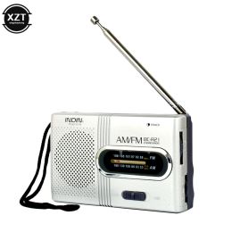 Radio 1PC NEW Portable Mini Radio Handheld Dual Band AM FM Music Player Speaker with Telescopic Antenna Outdoor Radio Stereo