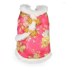 Dog Apparel Cute Tang Suit Chinese Year Pet Clothes Coat Jacket Doggy Puppy Costume Cat Small Yorkshire Chihuahua Clothing