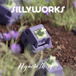 Keyboards Sillyworks V2/V2U Switches Linear Hyacinth Switch Hotswap Custom for Mechanical Gaming Keyboard Compatible Cherry MX For GK64