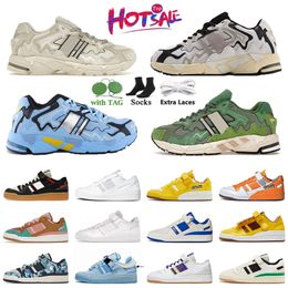 Designer Casual Shoes Bad Bunny Forum Low x Mens Easter Egg Women Luxury Running shoe Pink Buckle Brown Back to School Ice Blue Grey Crew Green Suns OG Trainers Sneakers