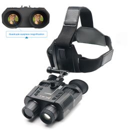 Helmets Helmet Night Vision Goggle Binoculars Naked With 3D Stereo Imaging 1080P Infrared Device Full Darkness 300m/985ft For Hunting