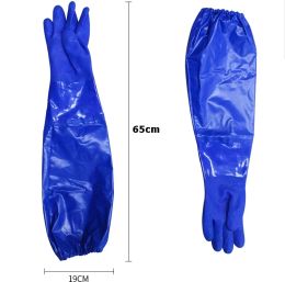 Accessories Oil Resistant Work Gloves 65CM Long Cuff PVC Chemical Acid Base Proof Household Fishing Wear Safety Mittens