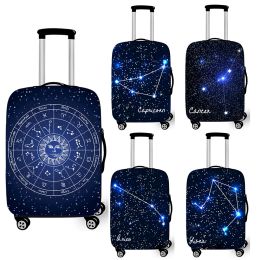 Accessories Twelve Constellations Zodiac Sign Print Luggage Cover Travel Accessories Aries Virgo Cancer Elastic Suitcase Protective Covers
