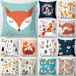 Pillow Cartoon Animal Car Pillowcase Polyester Covers For Living Room Throw Case 45 Sofa Decoration Pillowcover