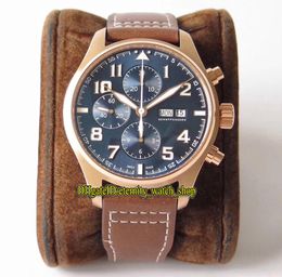 ZF Top version Pilot Little Prince 377721 Blue Dial ETA A7750 Chronograph Automatic Mens Watch 18K Rose Gold Case Sport Stopwatch 9492996