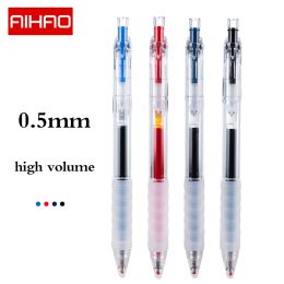 Pens Aihao GP270 Gel Pen 0.5mm Soft Rubber Sheath Large Capacity School Office Stationery Supplies Examination Back To School