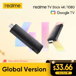 Control Global Version realme 4K Smart Google TV Stick Voice Control Remote Android TV Stick Google Assistant Netflix Chromecast TV Box