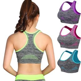 Camisoles & Tanks Shockproof Quick Dry Sports Bra Women Padded Gather Yoga Push Up Gym Running Seamless Workout Fitness Top