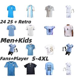 24/25 Uruguay 100th anniversary Soccer Jerseys L.SUAREZ E.CAVANI N.DE LA CRUZ national team G.DE ARRASCAETA F.VALVERDE R.ARAUJO R.BENTANCUR Lugano Forlan retro 2010 Shirt