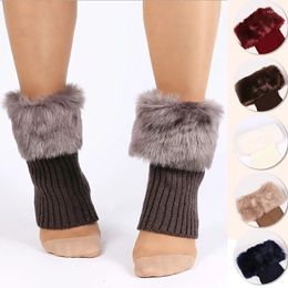 Women Socks Winter Leg Topper Cuffs Plush Knit Boot Pairs Warmers Women's Stockings & Hosiery