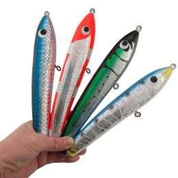 Accessories 90g 120g 140g Fishing Lures Popper Wooden Trolling Big Game Topwater Surface Popping Pencil Bait Deep Sea Saltwater Carp Fishing