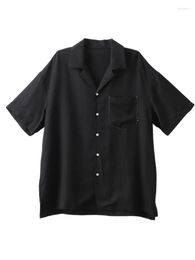 Men's Casual Shirts Fashion Summer Menswear Cut Label Short Sleeve Shirt