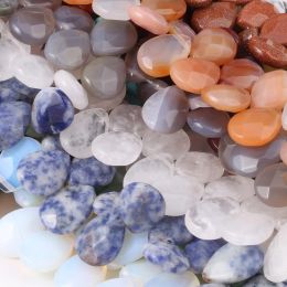Strands Natural Stone 37 Hole Crystal Agate Cut Water Drop Beads DIY Necklace Bracelet Jewellery Accessories Gift