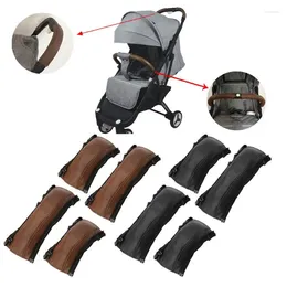 Stroller Parts 4 Pcs/Set Baby Pram Pushchair Handle Cover Armrest For Case PU Leather Protective