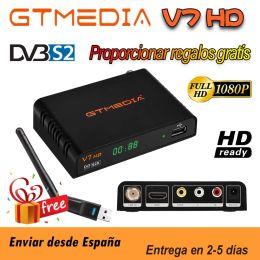 Receivers FTA receptor gtmedia V7 HD with USB wifi free 1080P full HD DVBS/S2/S2X satellite receiver digital box upgrade gtmedia V7s hd