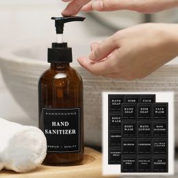 Dispensers 2sets/24pcs Hand Soap Shampoo Bathroom Label Stick Firmly Waterproof Sticker Home For Bottle Bathroom Storage Label Stickers