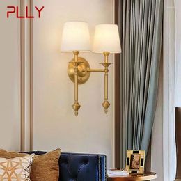 Wall Lamps PLLY American Brass Lamp Indoor Living Room Bedroom Bedside Retro Villa El Corridor Hallway Lampl