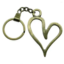 Keychains 1pcs Big Hollow Heart Charms Keychain For Women Accessories Jewellery Men Wholesale Ring Size 30mm