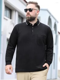 Men's Polos Baisheng Long Sleeved Spring And Autumn Loose Sweater Polo Shirt