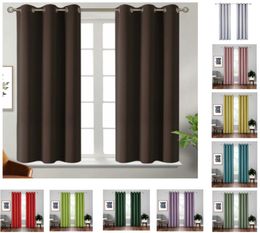 Blackout Curtains Thermal Insulated Room Darkening Bedroom And Living Rooms Curtain Solid Color Home Window Treatments 18 Colors H7778481