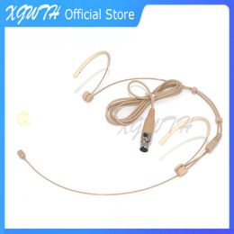 Microphones Headset Microphone Condenser Cardioid Double Ear Hanging Headworn Mic For Shure Wireless BodyPack Transmitter 4 Pin XLR