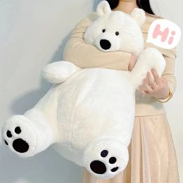 Dolls Kawaii Soft Simulation Polar Bear Plush Stuffed Toy Doll Pillow Bedroom Decoration Pillow Cute Baby Kid Girlfriend Birthday Gift