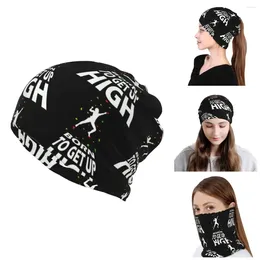 Berets To Get Up High Bouldering Bandana Neck Gaiter For Running Wrap Scarf Climbing Balaclava Warmer Skullies Beanies Caps