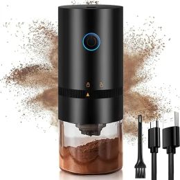 Grinders Portable Electric Burr Coffee Grinder With Adjustable Coarse Fine Grinding Removable Chamber For Home Travel Office Coffee Shop