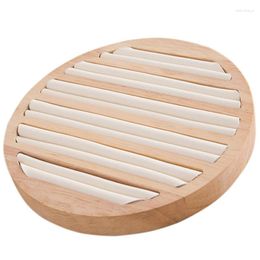 Jewellery Pouches Ring Display Tray Wooden Stand Board Storage Box Case For Store