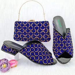 Casual Shoes Doershow Charming And Bag Matching Set With Blue Selling Women Italian For Party Wedding! HGO1-24