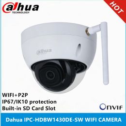 Cameras Dahua IPCHDBW1430DESW 4MP IP Camera IR30M IP67 IK10 builtin SD Card slot Network outdoor WIFI Camera